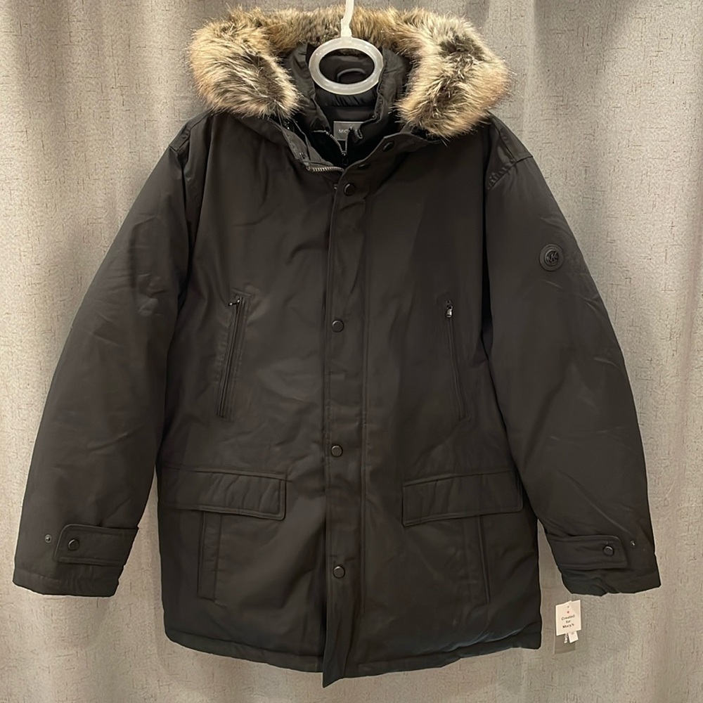 NEW Michael Kors Parka Black Men’s XL Heavyweight Hooded Winter Coat  NWT